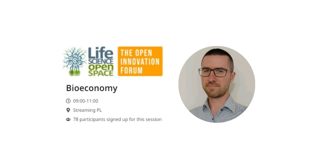 Image of Damian Kuznowicz and logos of Life Science Open Space - The Open Innovation Forum